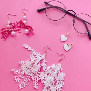 Set of 3 women cute earrings